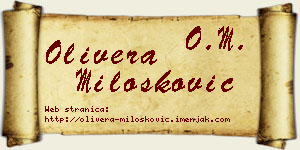 Olivera Milošković vizit kartica